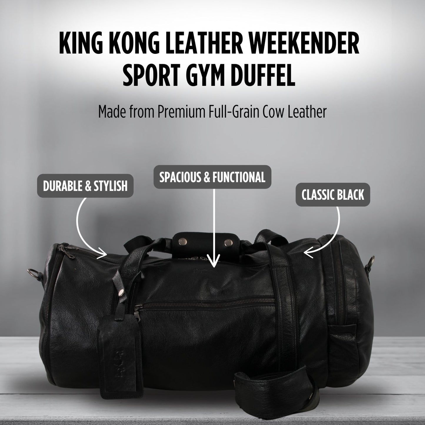 Stockman Weekender Sport Gym Duffel Bag with Waterproof Lining