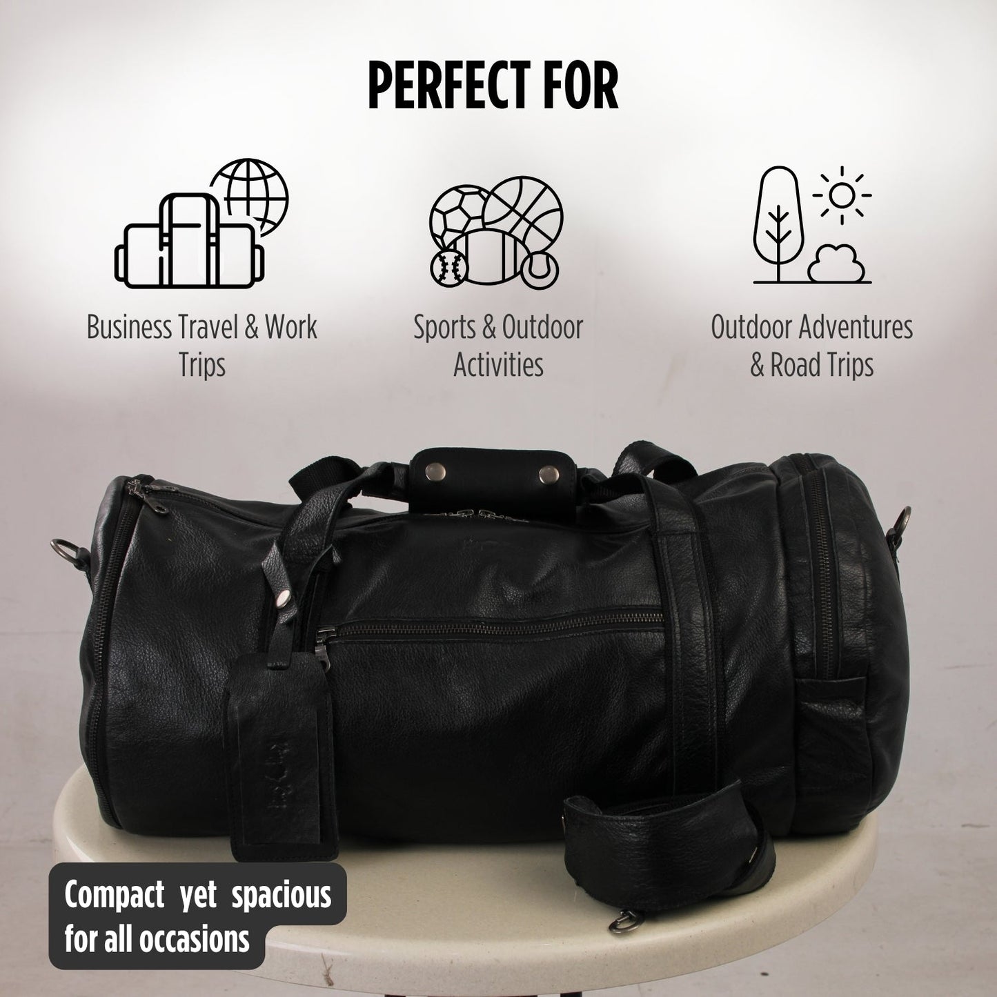 Stockman Weekender Sport Gym Duffel Bag with Waterproof Lining