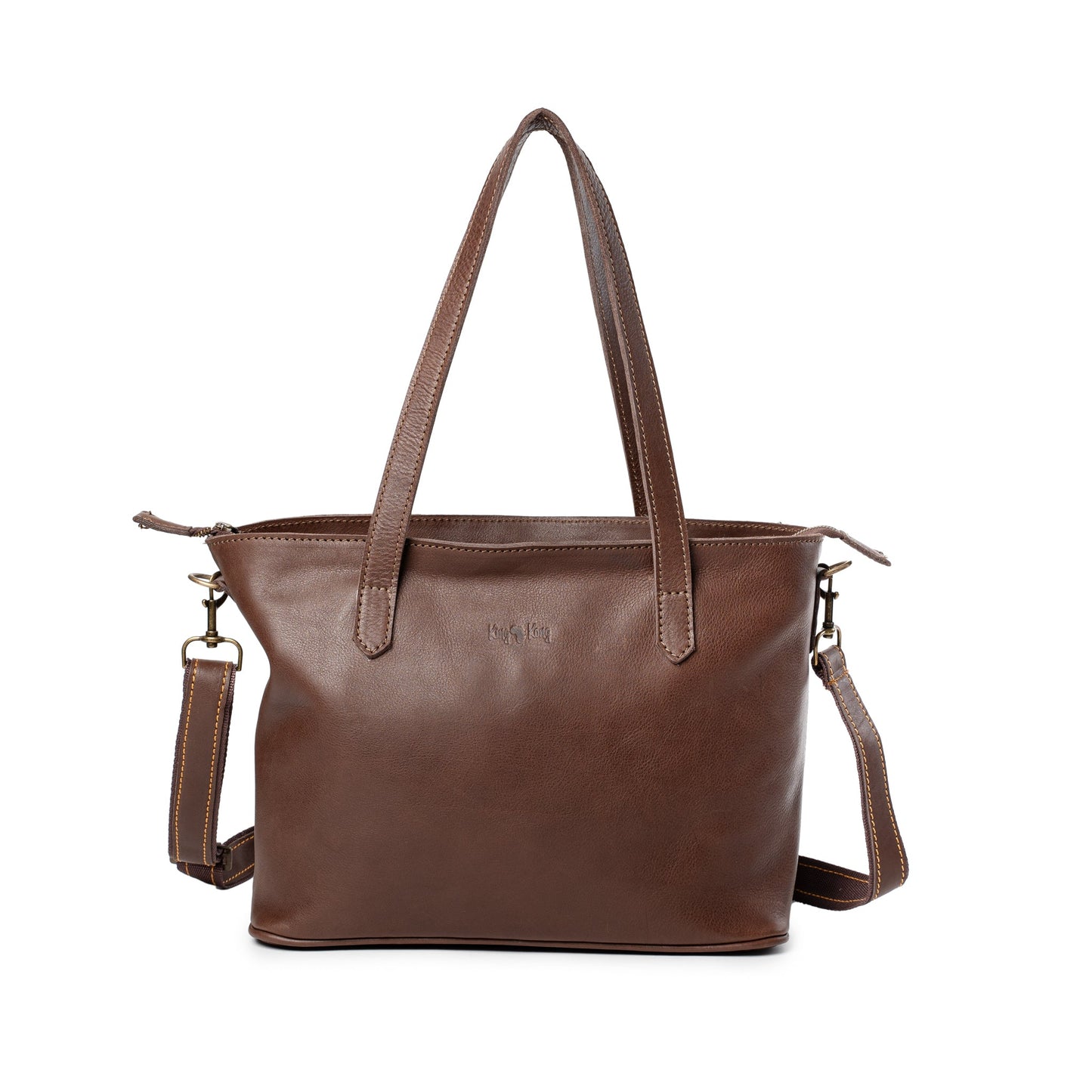 King Kong Leather 15 inch Buffalo Laptop Tote Handbag
